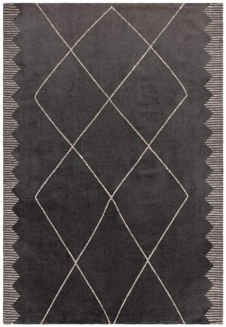 Contemporary Design Mason Rug - Diamond - Black - 200cm x 290cm