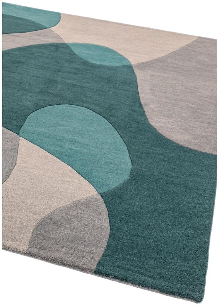 Contemporary Design Matrix Rug - Arc 57 - Teal - Sizes Available
