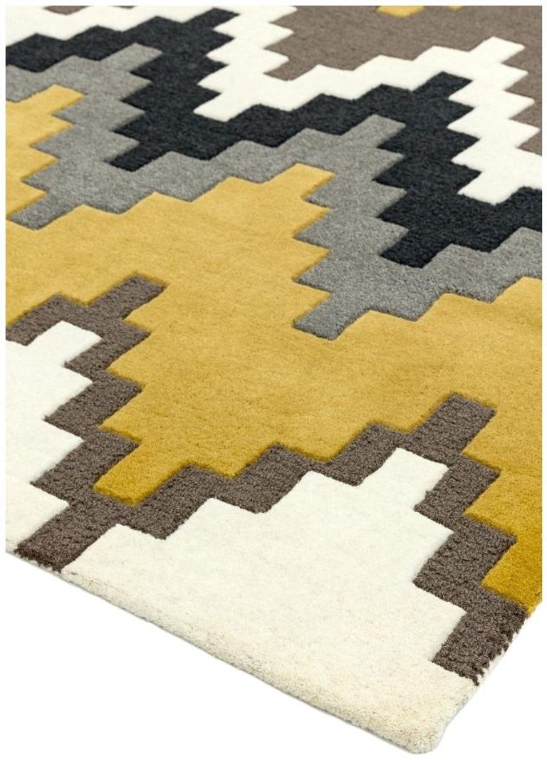 Contemporary Design Matrix Rug - Cuzzo 69 - Mustard - Sizes Available