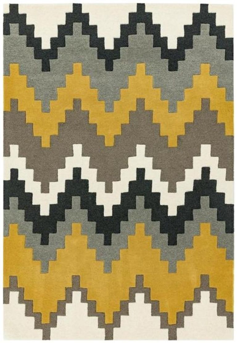 Contemporary Design Matrix Rug - Cuzzo 69 - Mustard - Sizes Available