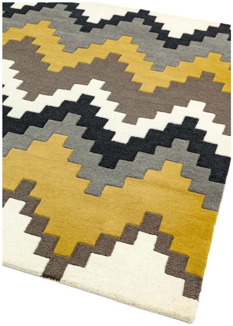 Contemporary Design Matrix Rug - Cuzzo 69 - Mustard - Sizes Available