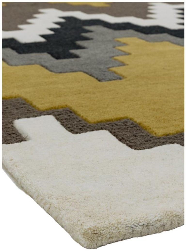 Contemporary Design Matrix Rug - Cuzzo 69 - Mustard - Sizes Available