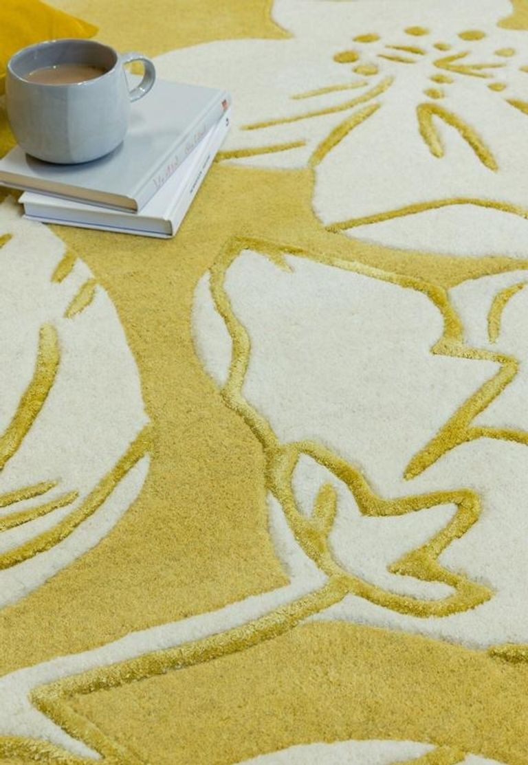 Contemporary Design Matrix Rug - Devore 15 - Yellow - Sizes Available