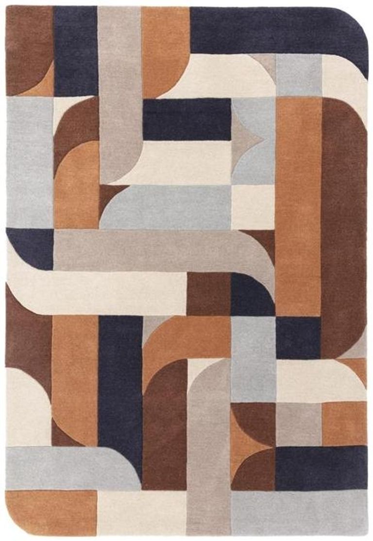 Contemporary Design Matrix Rug - Klotski 88 - Terracotta - Sizes Available
