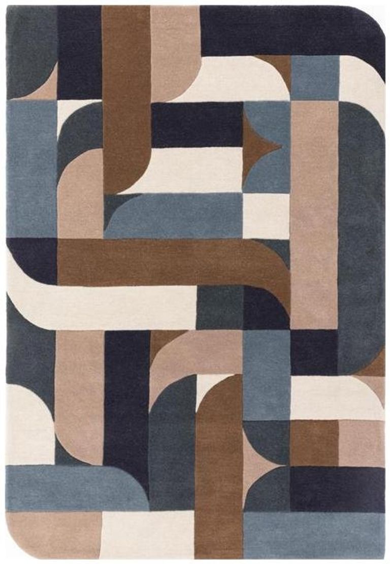 Contemporary Design Matrix Rug - Klotski 89 - Teal - Sizes Available