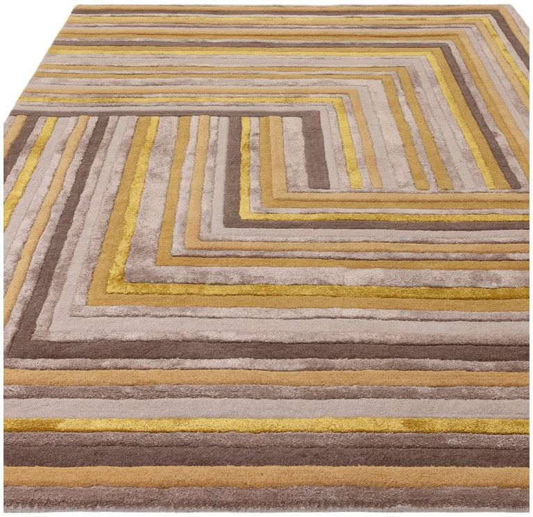Contemporary Design Matrix Rug - Network 79 - Gold - Sizes Available