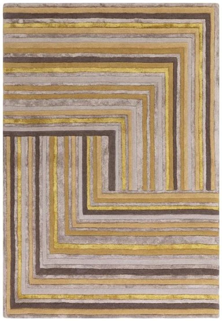 Contemporary Design Matrix Rug - Network 79 - Gold - Sizes Available