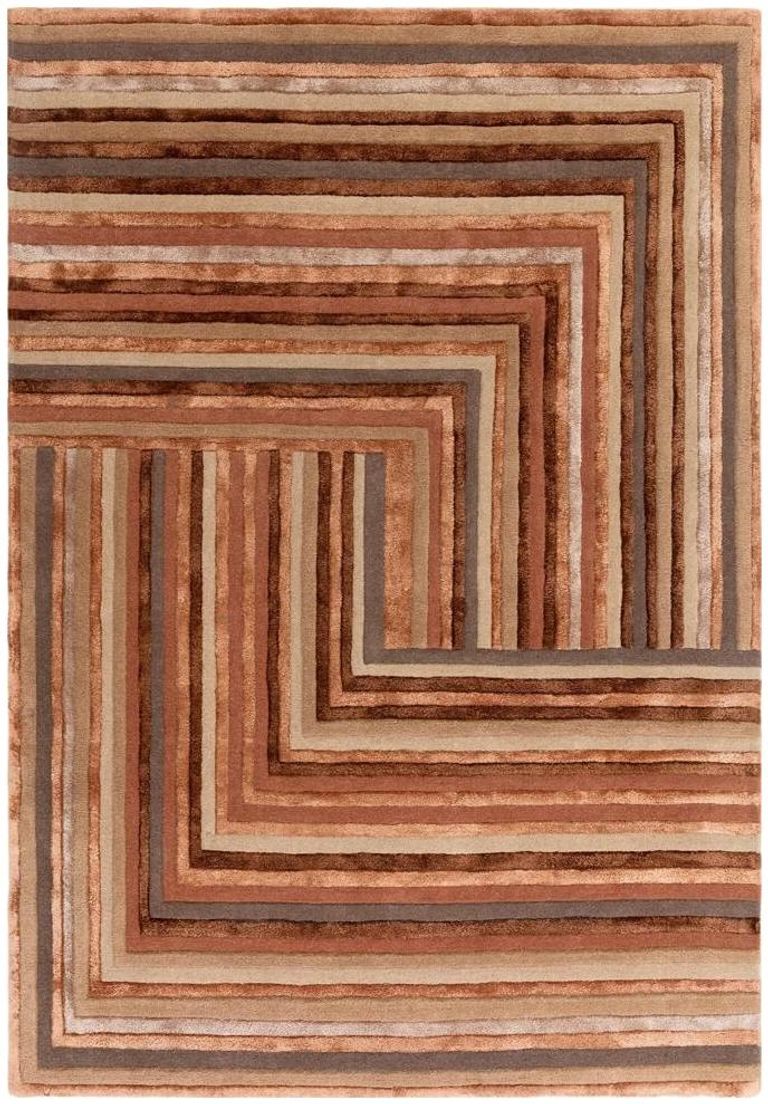 Contemporary Design Matrix Rug - Network 80 - Terracotta - Sizes Available