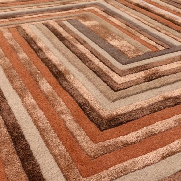 Contemporary Design Matrix Rug - Network 80 - Terracotta - Sizes Available
