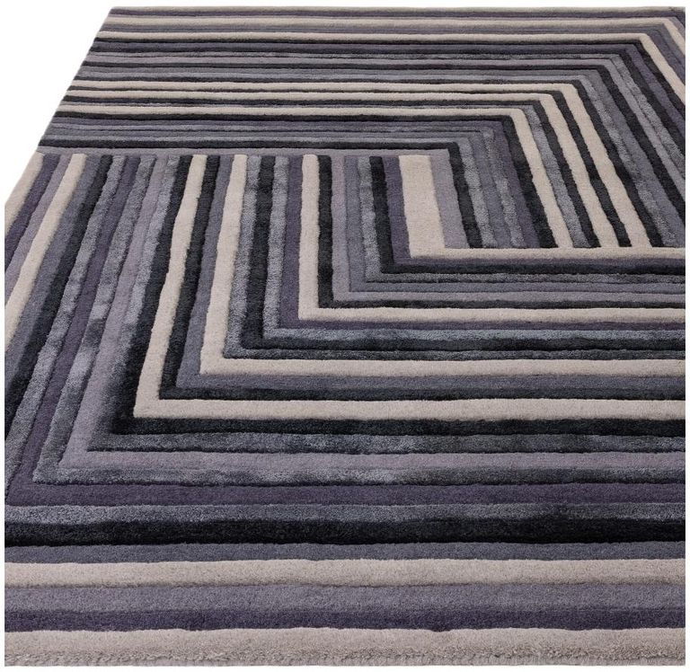 Contemporary Design Matrix Rug - Network 81 - Indigo - 160cm x 230cm