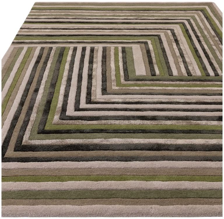 Contemporary Design Matrix Rug - Network Forest 82 - Forest - Sizes Available