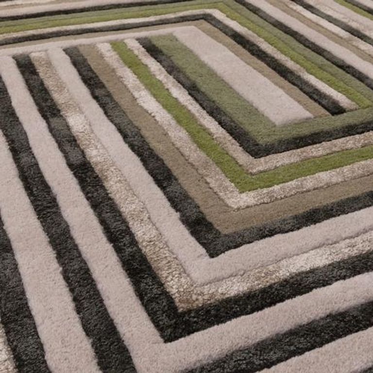 Contemporary Design Matrix Rug - Network Forest 82 - Forest - Sizes Available