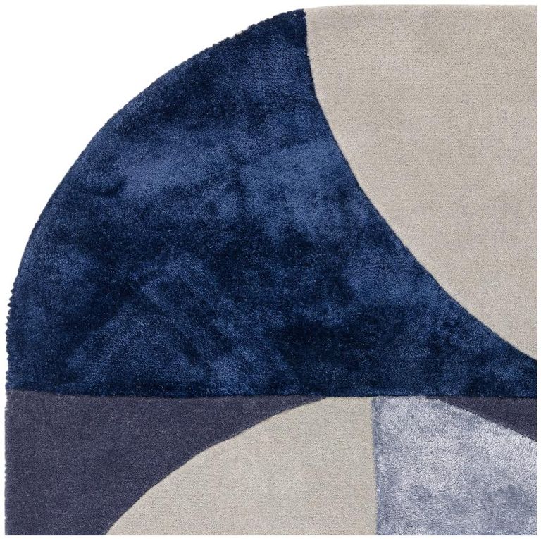 Contemporary Design Matrix Rug - Oval 74 - Indigo - Sizes Available