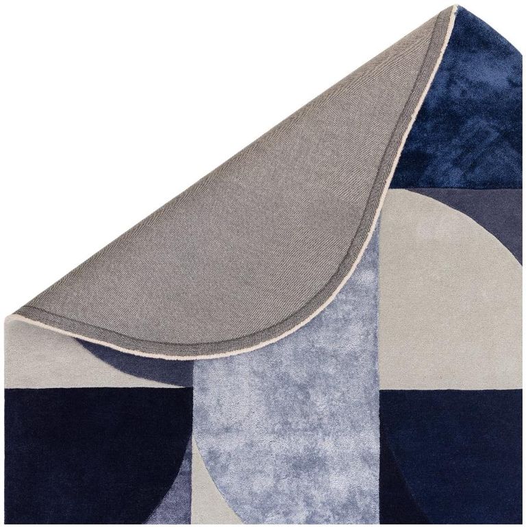 Contemporary Design Matrix Rug - Oval 74 - Indigo - Sizes Available
