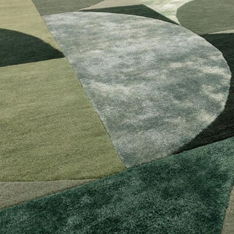 Contemporary Design Matrix Rug - Oval 75 - Forest - Sizes Available