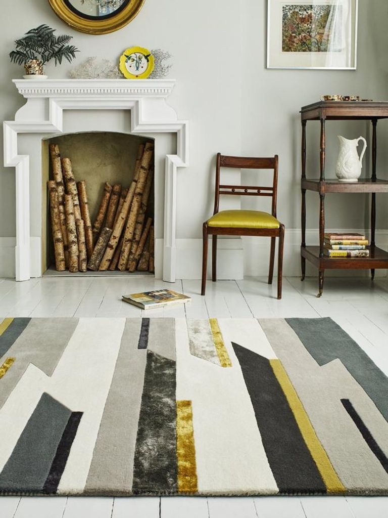 Contemporary Design Matrix Rug - Rhombus 62 - Mustard - Sizes Available