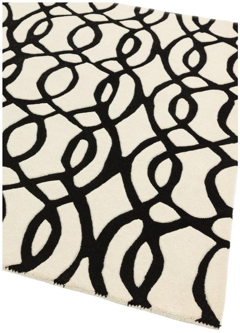 Contemporary Design Matrix Rug - Wire 35 - White - Sizes Available