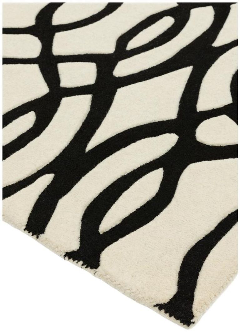 Contemporary Design Matrix Rug - Wire 35 - White - Sizes Available