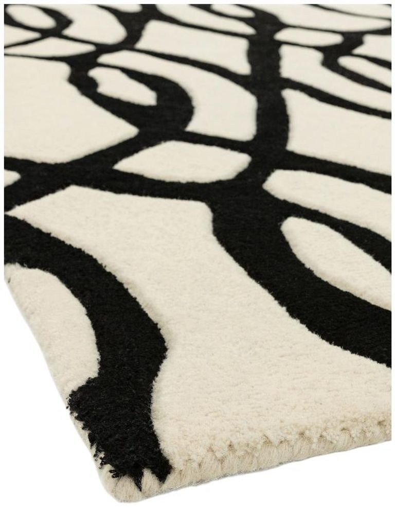 Contemporary Design Matrix Rug - Wire 35 - White - Sizes Available