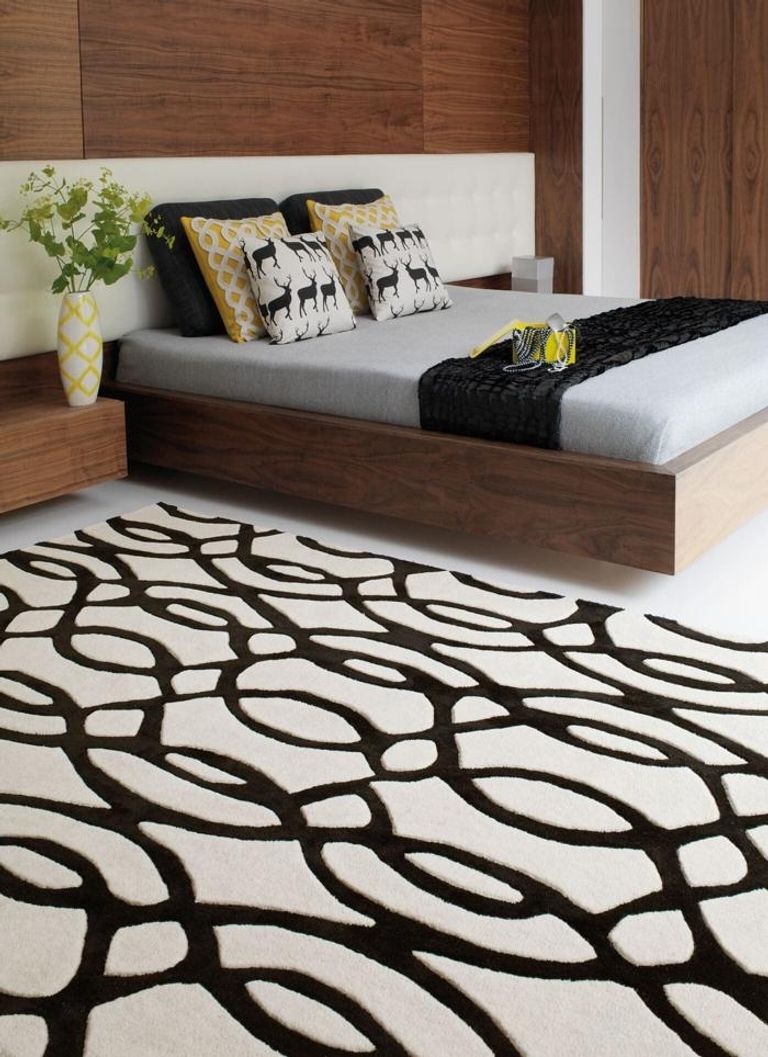 Contemporary Design Matrix Rug - Wire 35 - White - Sizes Available