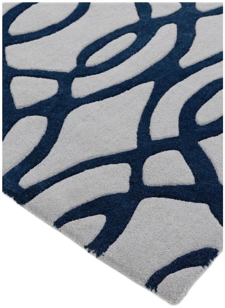 Contemporary Design Matrix Rug - Wire 36 - Blue - Sizes Available
