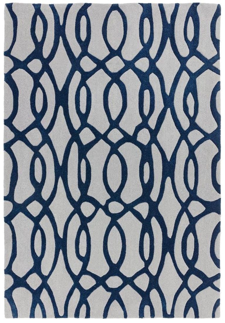 Contemporary Design Matrix Rug - Wire 36 - Blue - Sizes Available