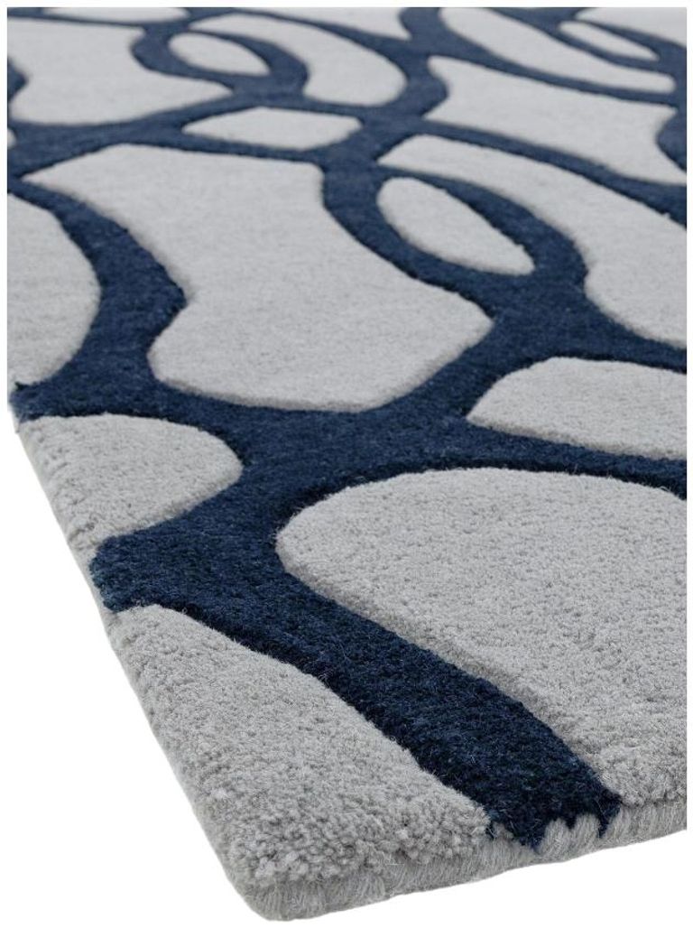 Contemporary Design Matrix Rug - Wire 36 - Blue - Sizes Available