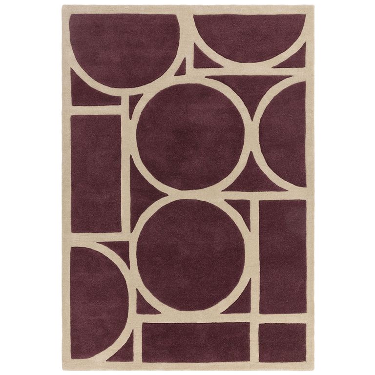 Contemporary Design Metro Rug - Plum - Sizes Available