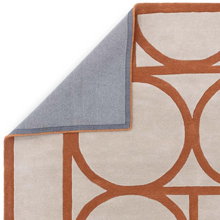 Contemporary Design Metro Rug - Rust - Sizes Available