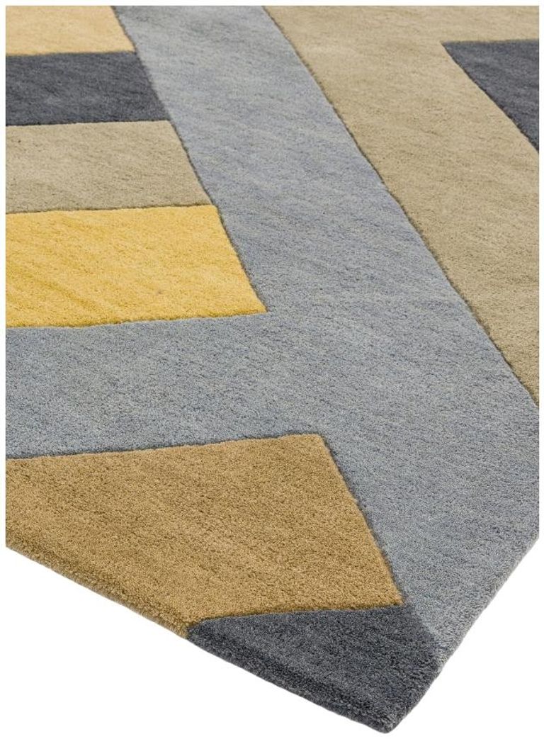 Contemporary Design Reef Runner - Big Zig RF02 - Ochre Grey - 66cm x 200cm