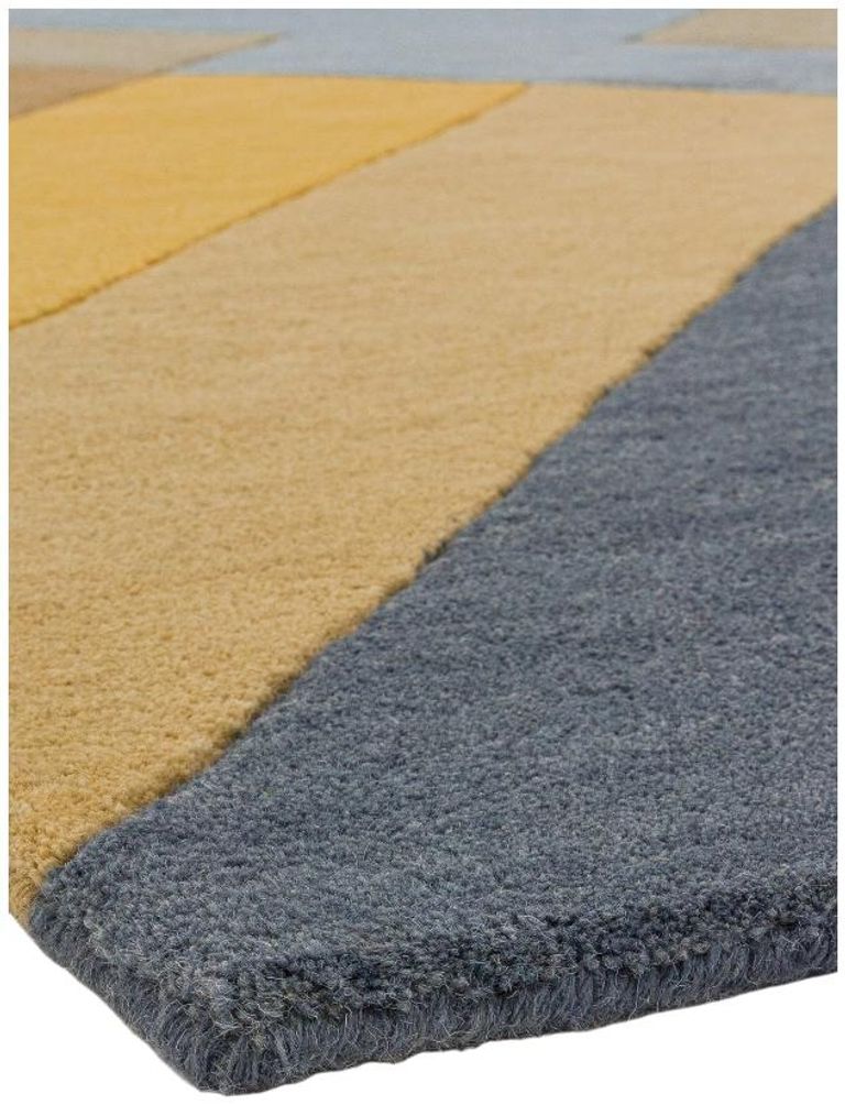 Contemporary Design Reef Runner - Big Zig RF02 - Ochre Grey - 66cm x 200cm