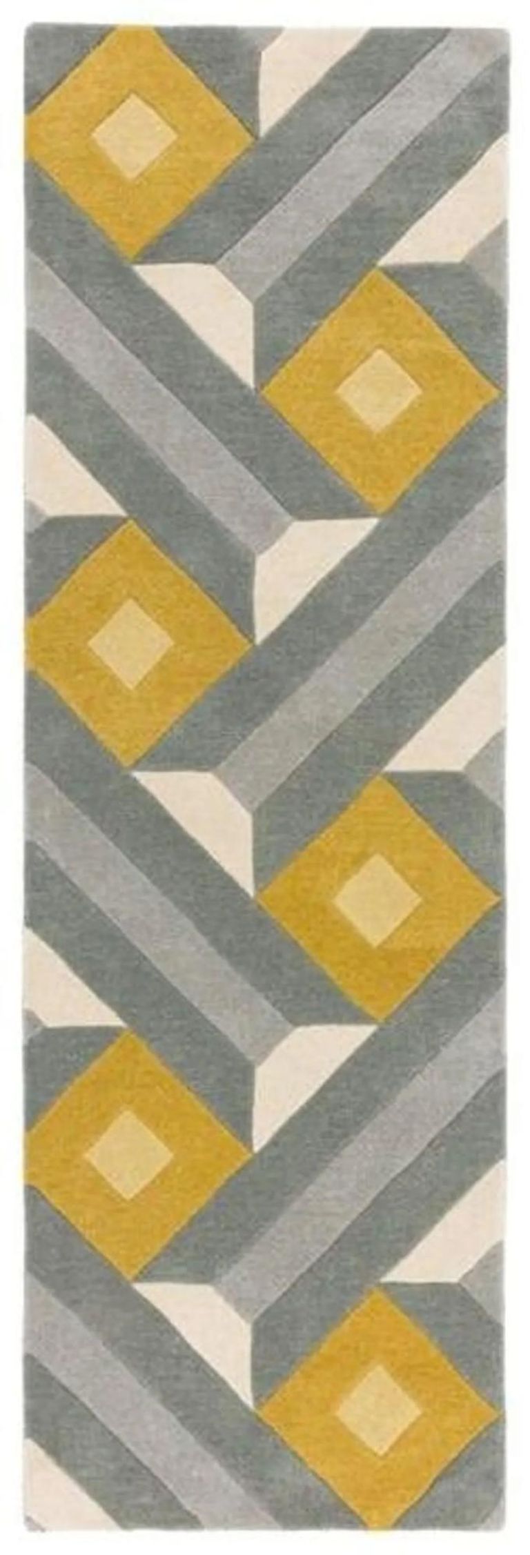 Contemporary Design Reef Runner - Motif RF01 - Ochre Grey - 66cm x 200cm