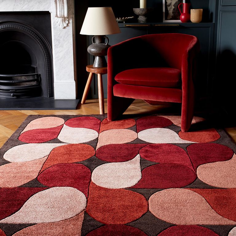 Contemporary Design Romy Rug - Jive Red - Sizes Available