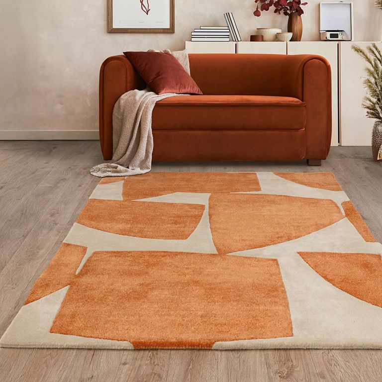 Contemporary Design Romy Rug - Kite Orange - Sizes Available
