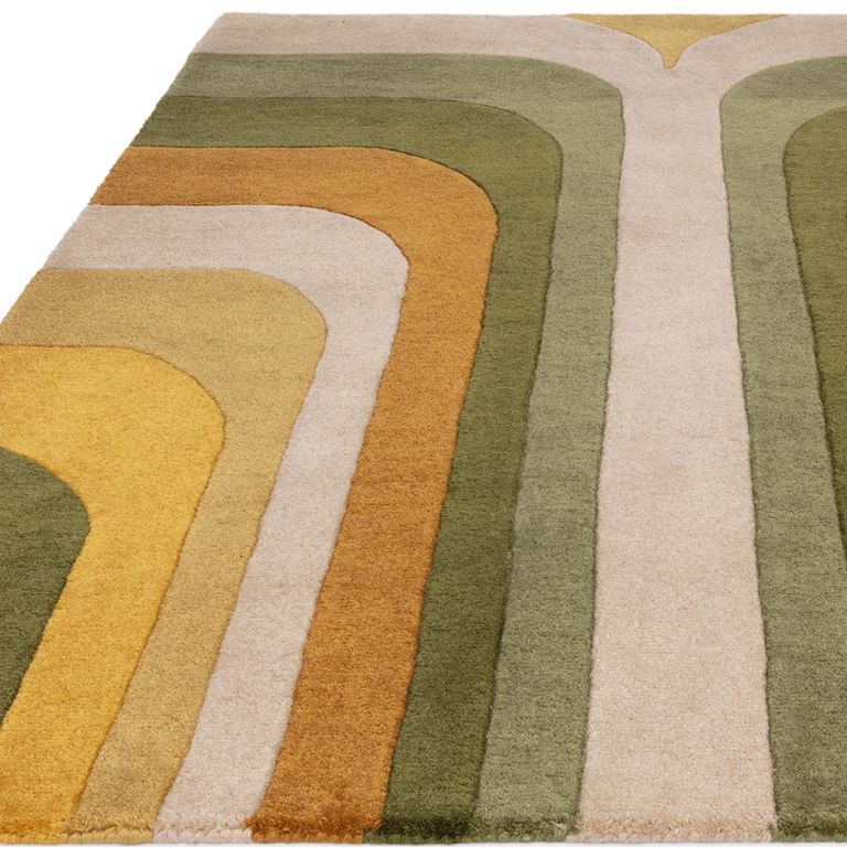 Contemporary Design Romy Rug - Retro - Green - Sizes Available