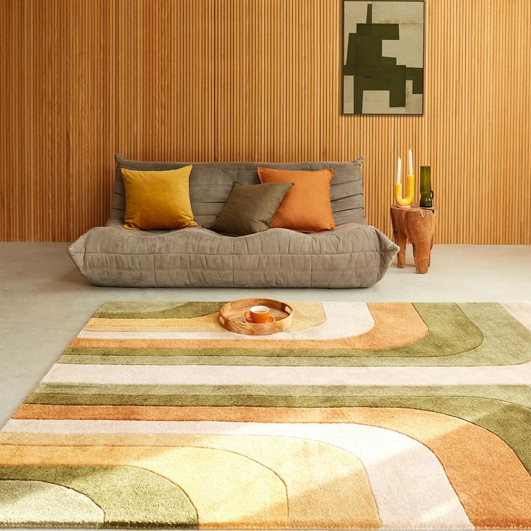 Contemporary Design Romy Rug - Retro - Green - Sizes Available