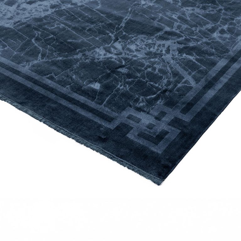 Contemporary Design Zehraya Rug - Border Ink Blue - Sizes Available