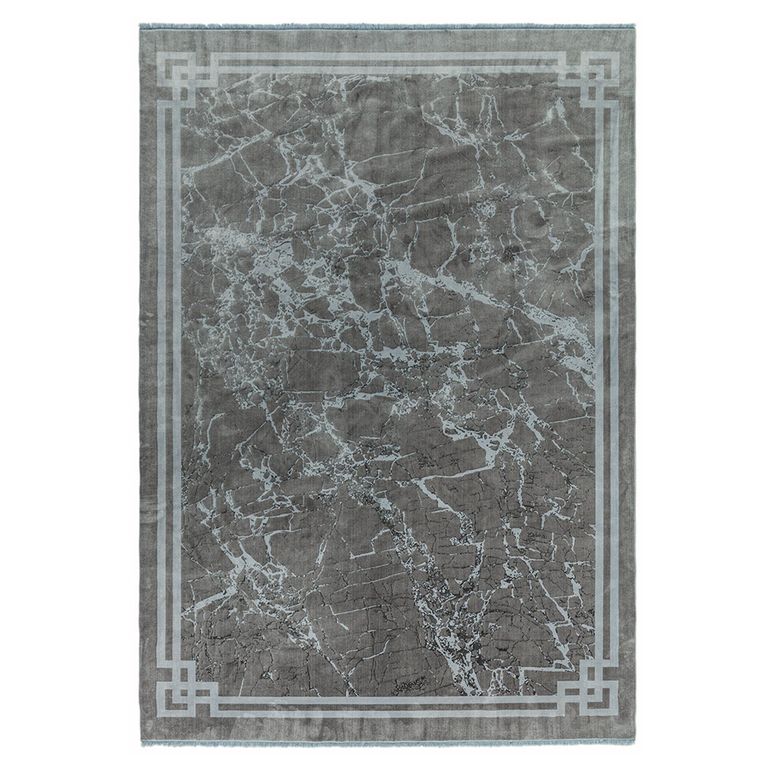 Contemporary Design Zehraya Rug - Border Silver - Sizes Available