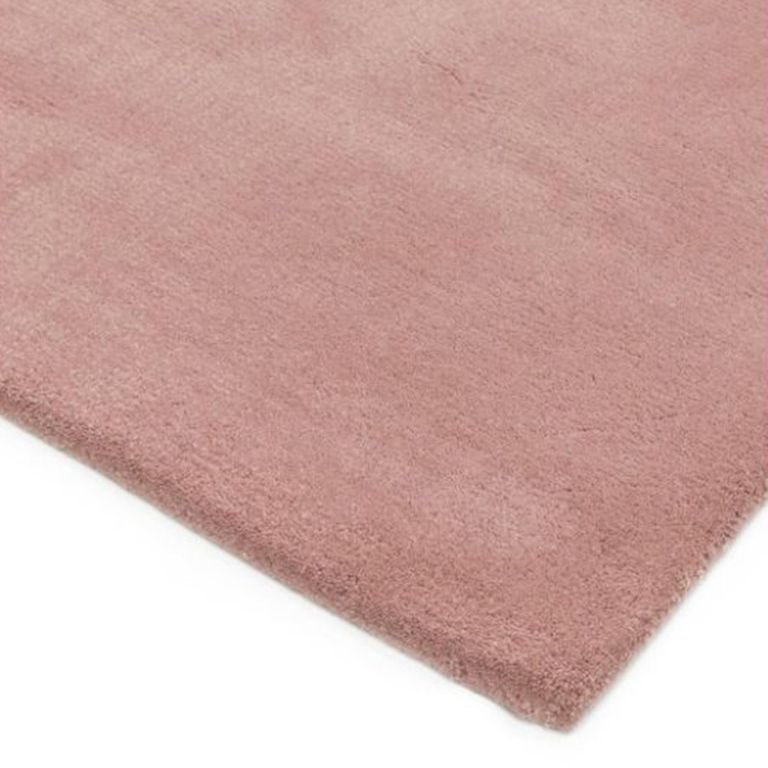 Contemporary Plain Aran Rug - Rose Pink - 160cm x 230cm