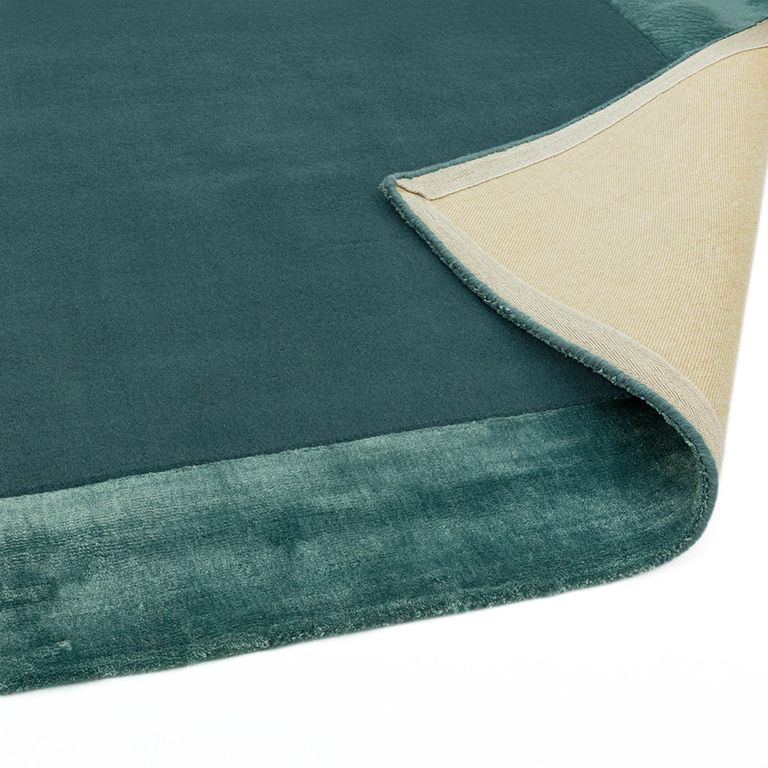 Contemporary Plain Ascot Rug - Aqua Blue - Sizes Available