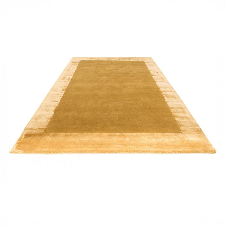 Contemporary Plain Ascot Rug - Gold - Sizes Available