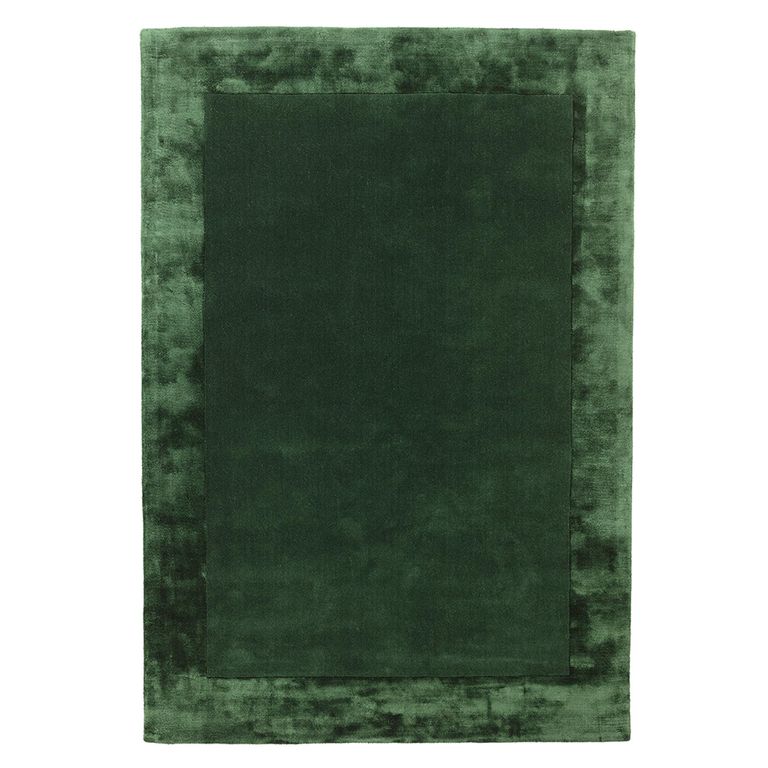 Contemporary Plain Ascot Rug - Green - Sizes Available