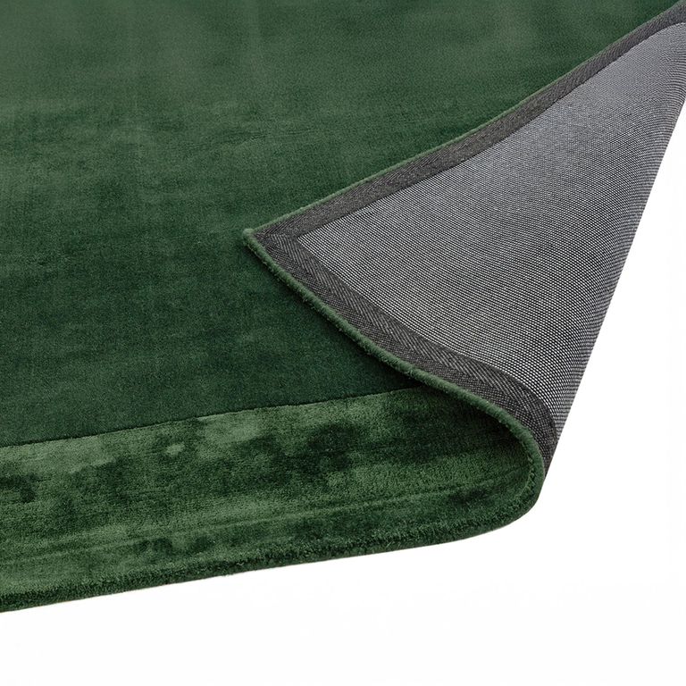 Contemporary Plain Ascot Rug - Green - Sizes Available