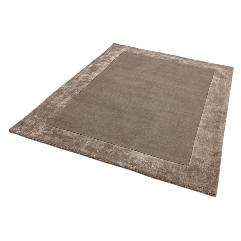 Contemporary Plain Ascot Rug - Taupe - Sizes Available