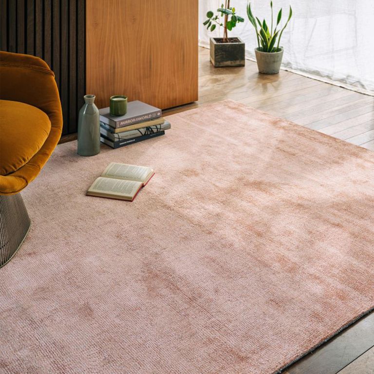 Contemporary Plain Aston Rug - Copper - Sizes Available