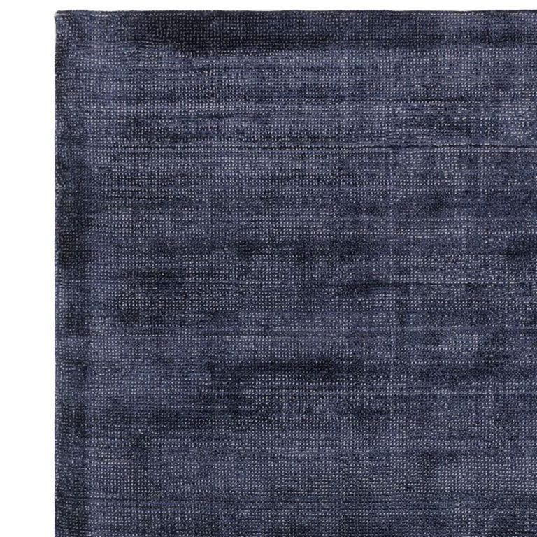 Contemporary Plain Aston Rug - Navy - Sizes Available