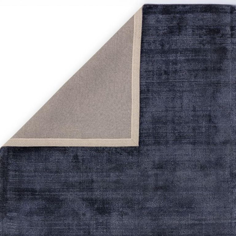 Contemporary Plain Aston Rug - Navy - Sizes Available