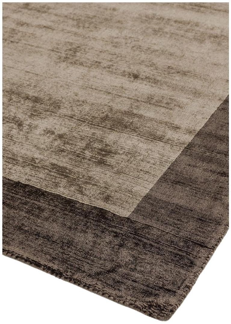 Contemporary Plain Blade Rug - Border 02 - Choco Mocha - Sizes Available