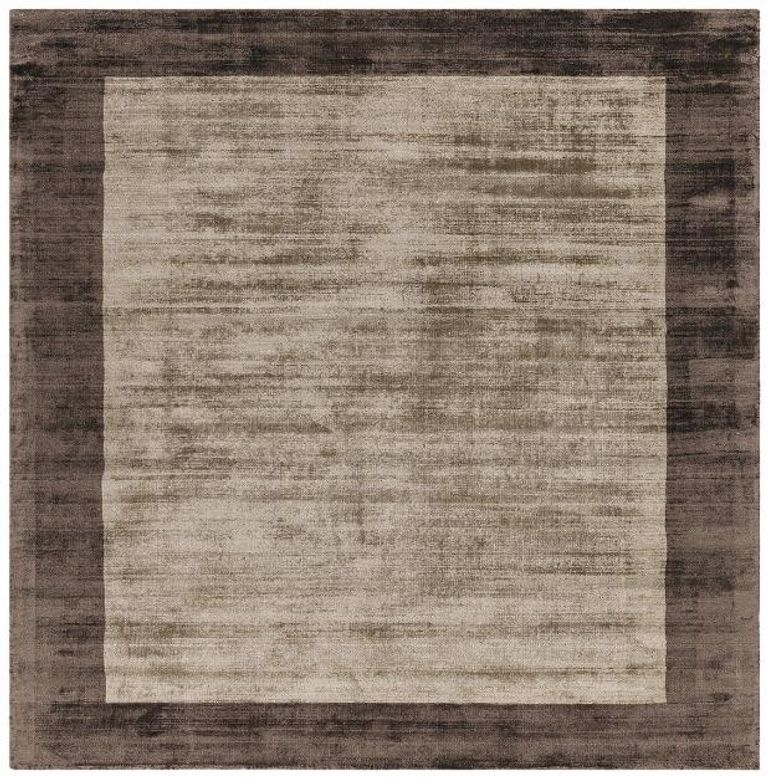 Contemporary Plain Blade Rug - Border 02 - Choco Mocha - Sizes Available