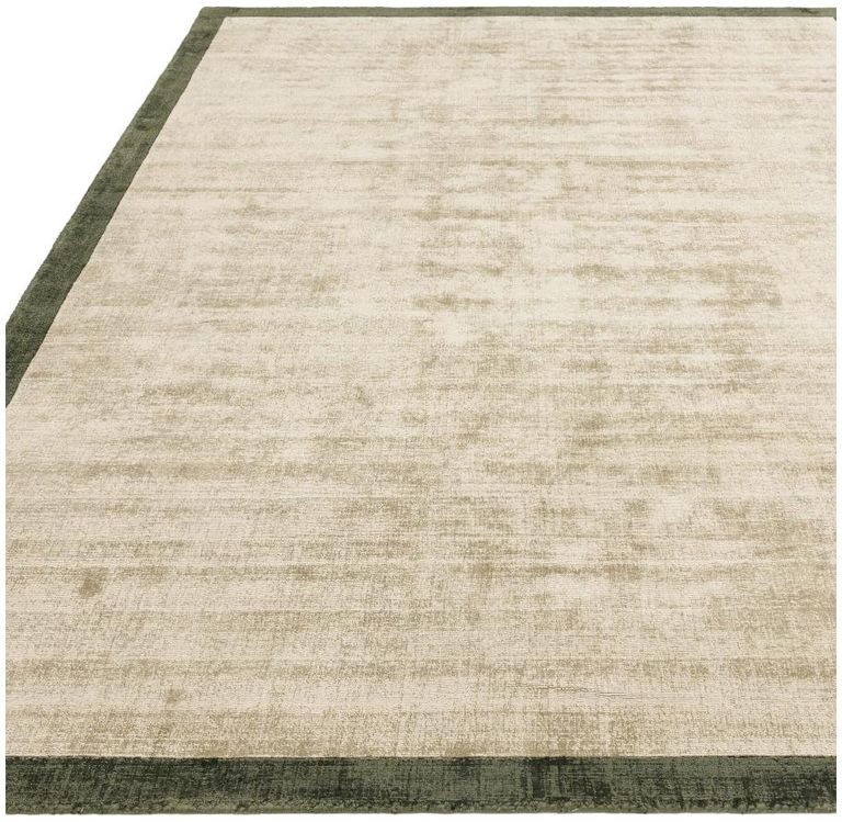 Contemporary Plain Blade Rug - Border 05 - Sage Olive - Sizes Available